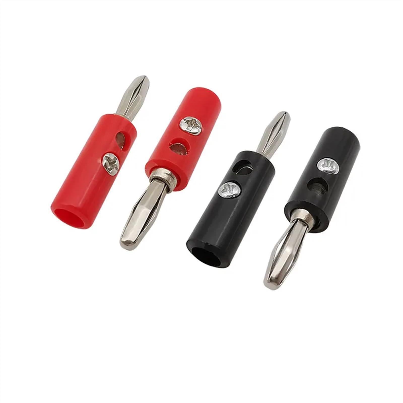 WUZDPRCJ 10Pair 4mm Banana Plug Socket Connector Red Black Male Female Binding Post Test Terminal Panel Mount Adapter Connectors