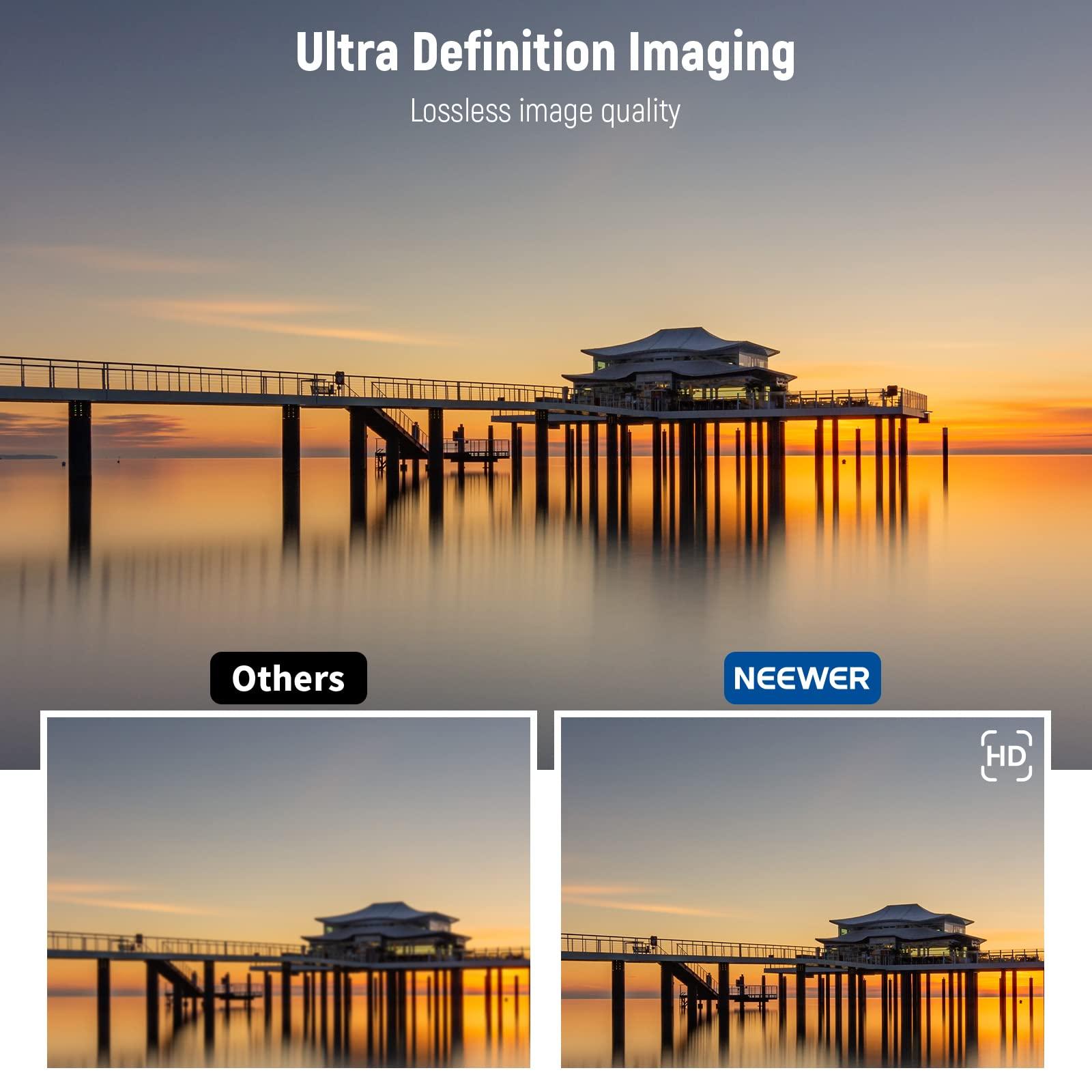 NEEWER NEEWER 49mm Variable ND Filter ND3-ND1000, 1.5-10 Limited Stops Neutral Density Filter with HD Optical Glass & Double Sided 30 Layer Nano Coatings, Water Repellent/Scratch Resistant/Aluminum Frame