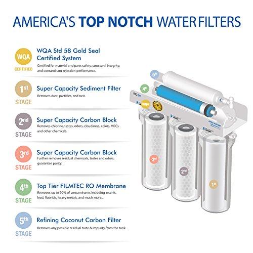 APEC Water Systems APEC Water Systems RO-90 Ultimate Series Top Tier Supreme Certified High Output 90 GPD Ultra Safe Reverse Osmosis Drinking Water Filter System, Chrome Faucet