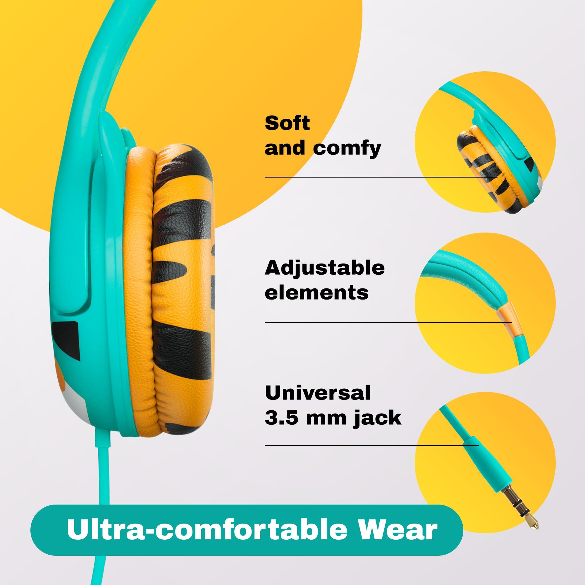 Kidrox Kidrox Wired Toddler Headphones for 1-7 Years Old 85dB Volume Limited Baby Headphones for Plane and Car Travel Children Headset for Airplane, iPad and Tablet, Kids Headphone with Cord for Children