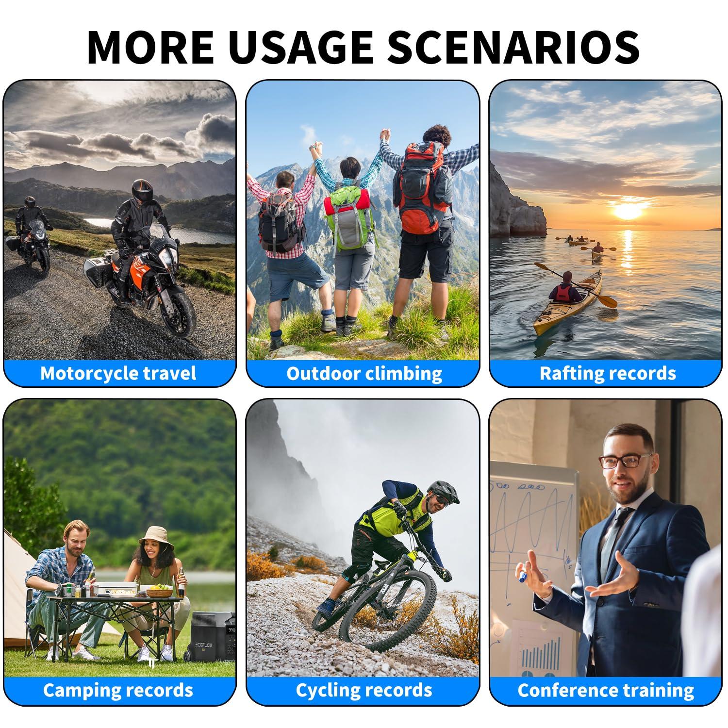 HJBDGS Body Cam 4K HD Mini Body Camera Action Camera Motorcycle Dash Cam Wearable Camcorder for Daily Records Easy to Use with Back Clip for Traveling Cycling with 64GB Memory Card