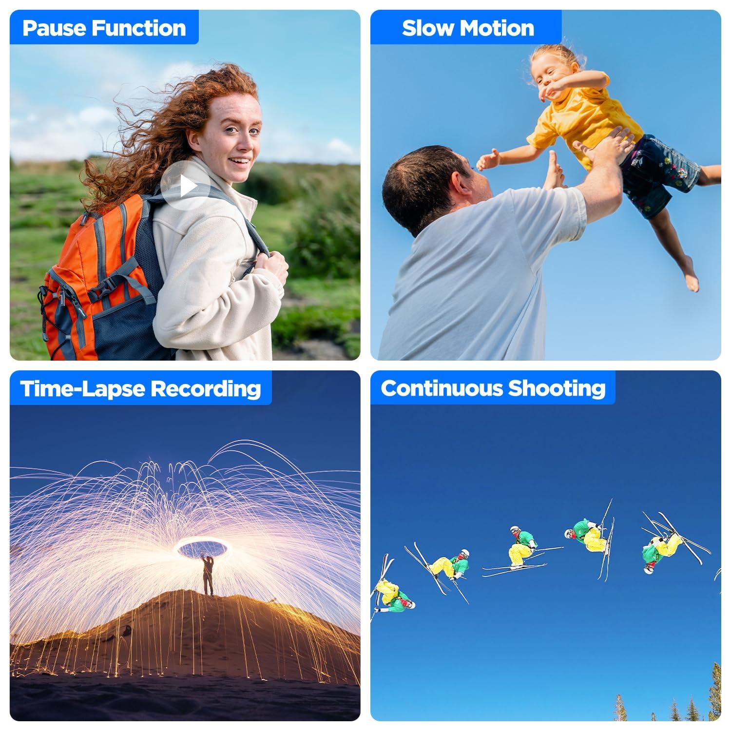 CAMWORLD 4K Video Camera Camcorder Digital Camera Recorder 42MP YouTube Vlogging Camera 18X Digital Zoom 3 270 Rotation Screen Camcorders camera with Microphone, Remote Control, 2 Batteries, 32G SD Card