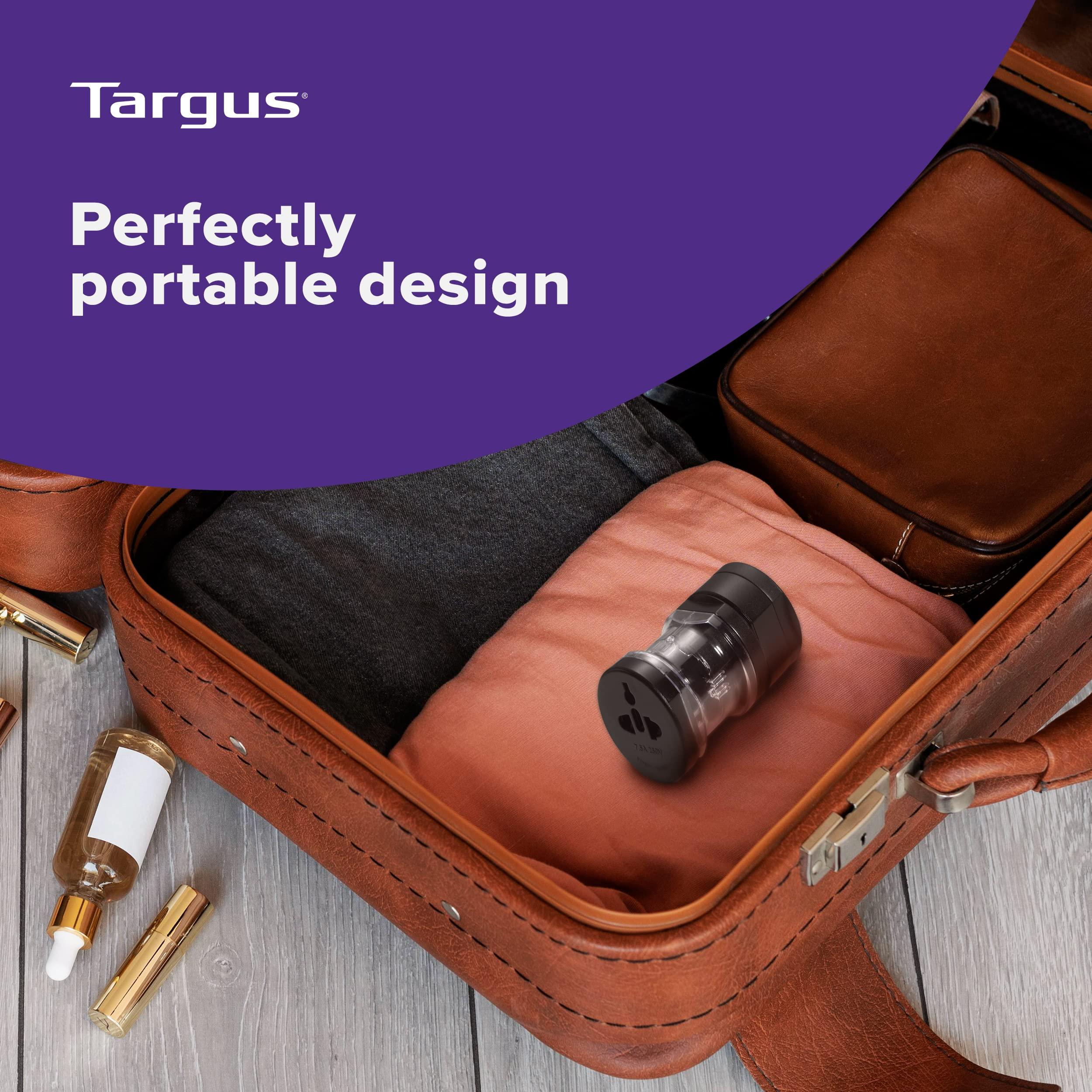 Targus Targus Universal Travel Adapter, International Plug Adapter, Travel Worldwide Power Adapters for Europe, UK, Asia, Africa, LAC, MENA, & USA, Travel Plug Adapter and Voltage Converter (APK01US1)
