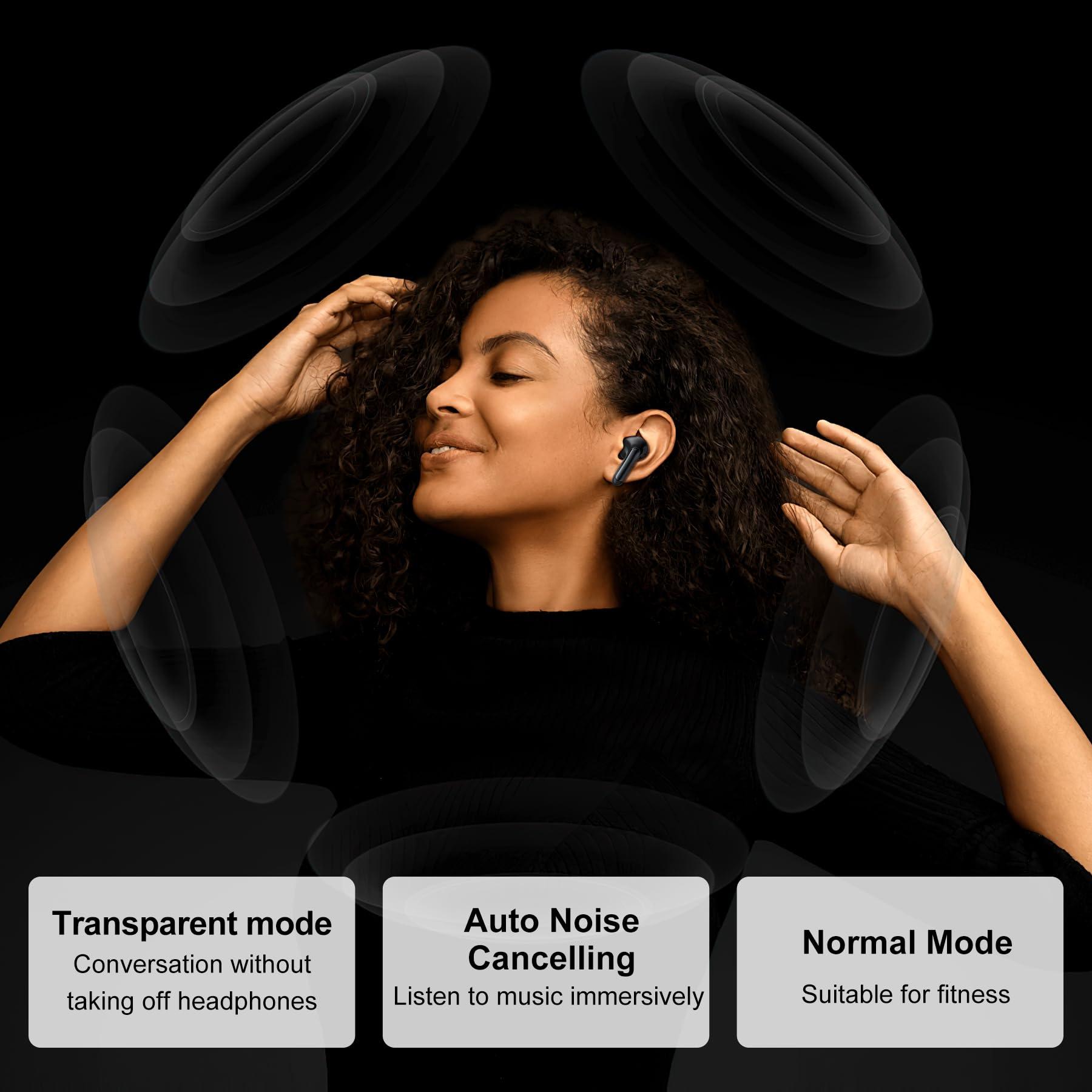 Blackview Blackview Wireless Noise Canceling Earbuds in Ear Headphones Wireless Bluetooth 5.3, Ear Buds Built-in Mic Sports Earbuds IPX7 Waterproof,56H Playtime LED Power Display for Android/iOS Phone