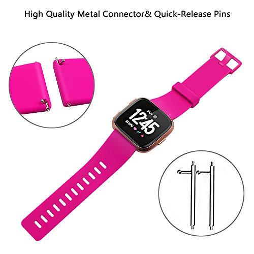 Baaletc Compatible with Fitbit Versa/Versa 2/Versa Lite/Special Edition Bands Sport Strap Material Silicone Strap Bands for Fitbit Versa 2 Smart Fitness Watch Women Men Small Large