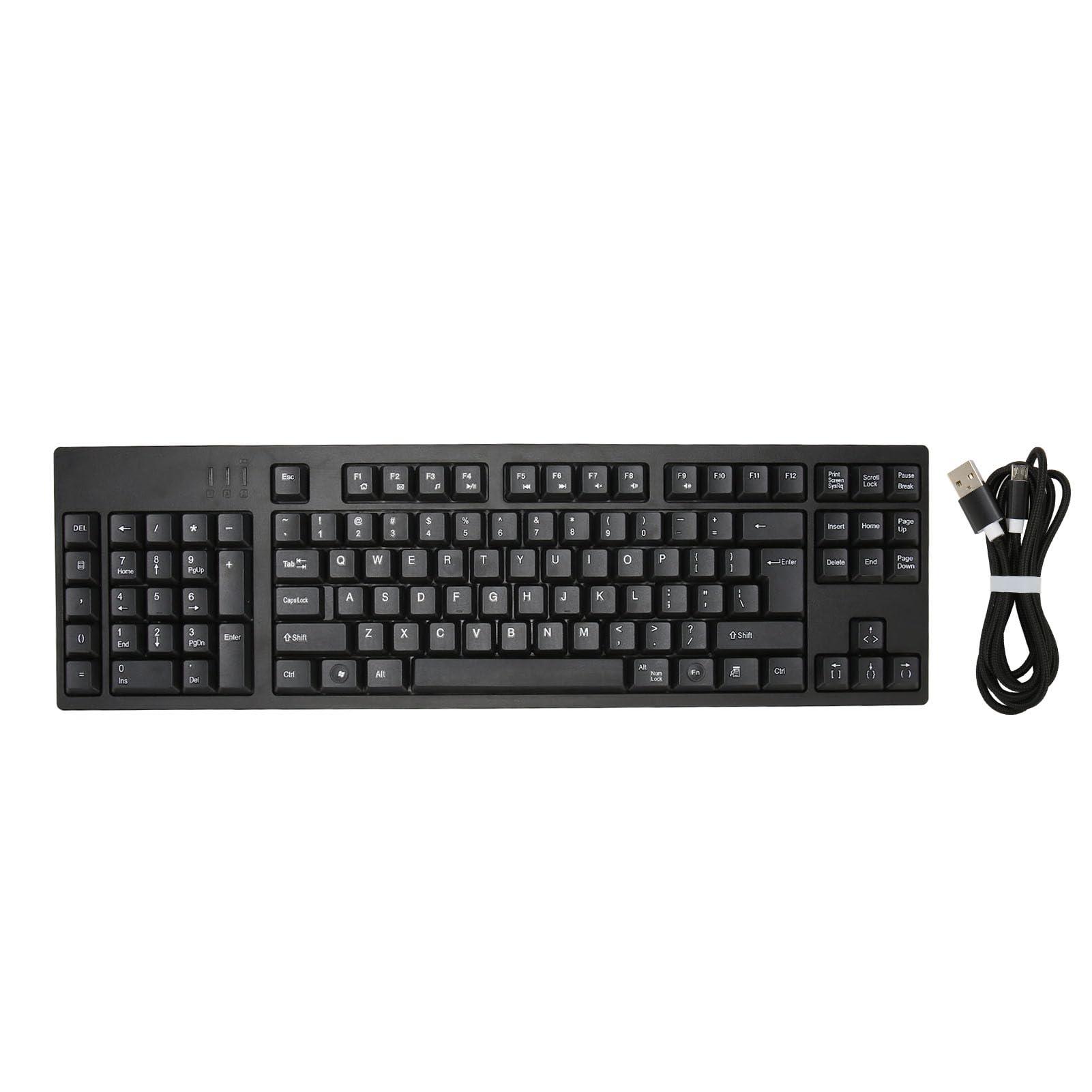 Diydeg Left Handed Mechanical Gaming Keyboard, 109 Keys With Number Pad, Wired Micro USB Connection, Ergonomic for Business, Accounting, Designer, Gamer, Home, Office