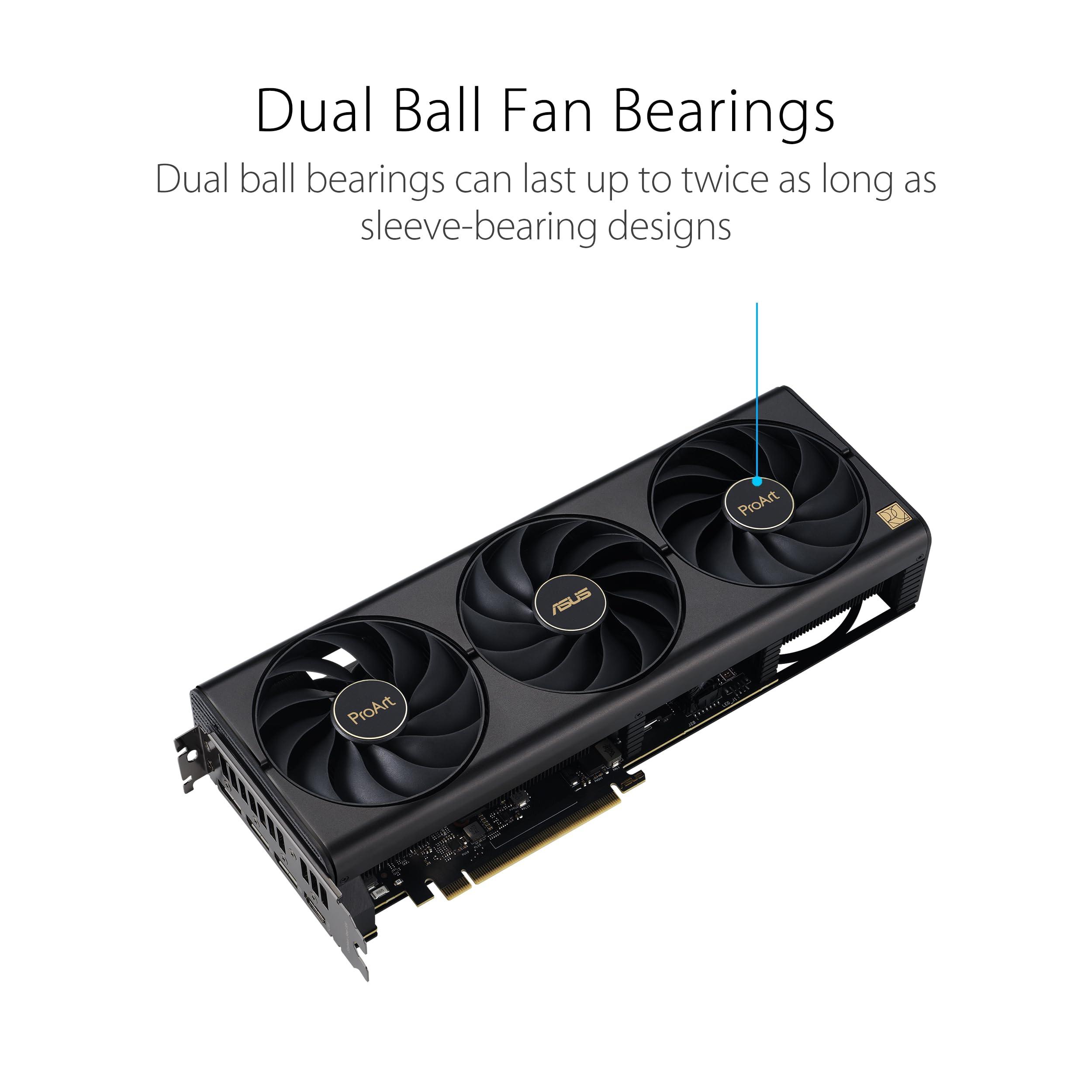 ASUS ASUS ProArt GeForce RTX 4070 Ti Super OC Edition Graphics Card (PCIe 4.0, 16GB GDDR6X, DLSS 3, HDMI 2.1a, DisplayPort 1.4a)