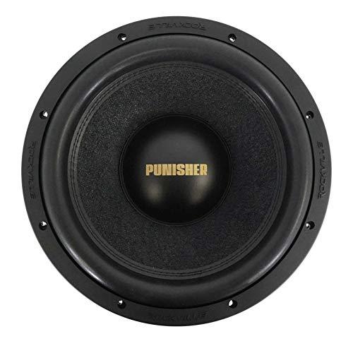 Rockville Rockville Punisher 12D1 12" 5600w Peak Car Audio Competition Subwoofer Dual 1-Ohm Sub 1400w RMS CEA Rated, Black