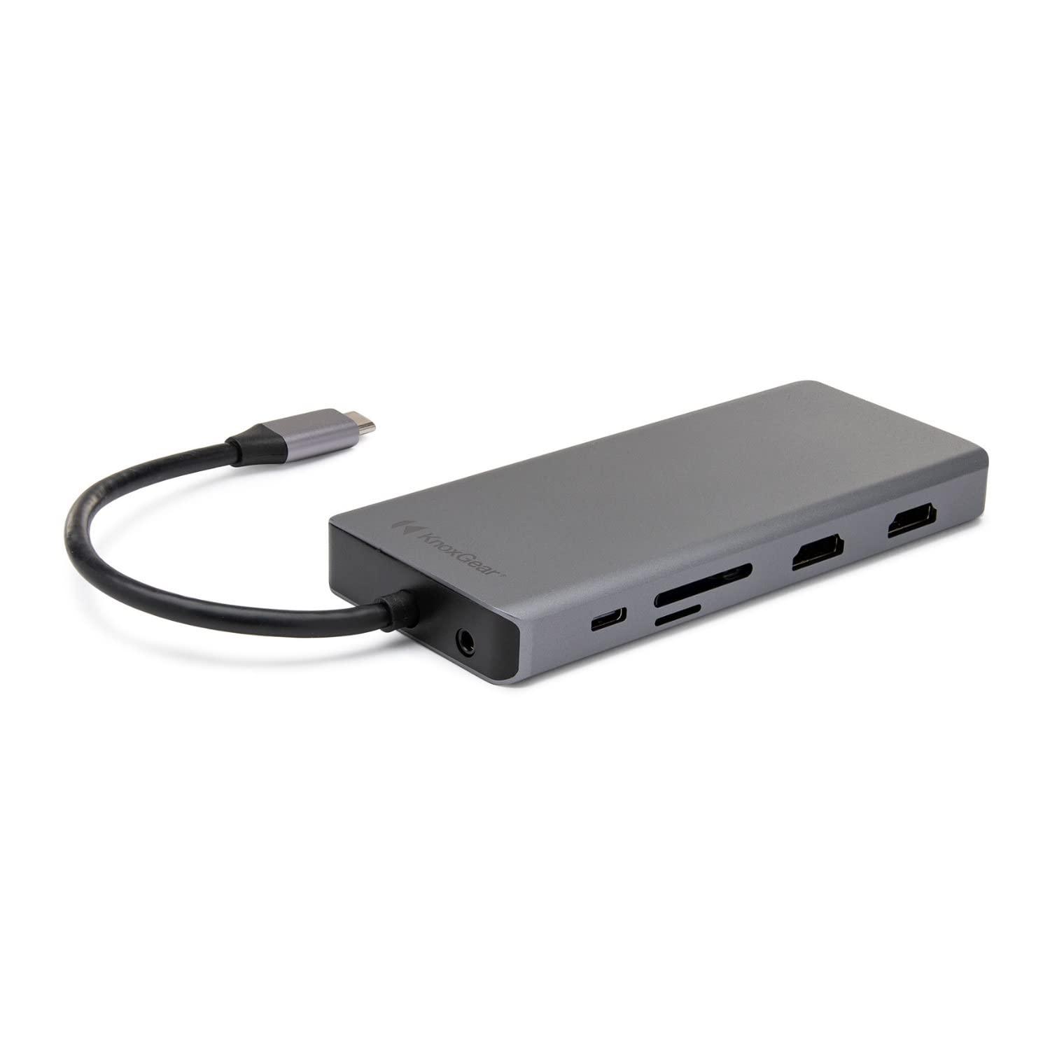 Knox Gear Knox Gear Kernel 13-in-1 USB-C Power Delivery Charging Port Hub, USB C Hub, 2 HDMI Ports, SD and MicroSD Card Slots, Data Transfer Rate of 5 Gbps, Multiport Adapter Compatible with Mac and PC Devices