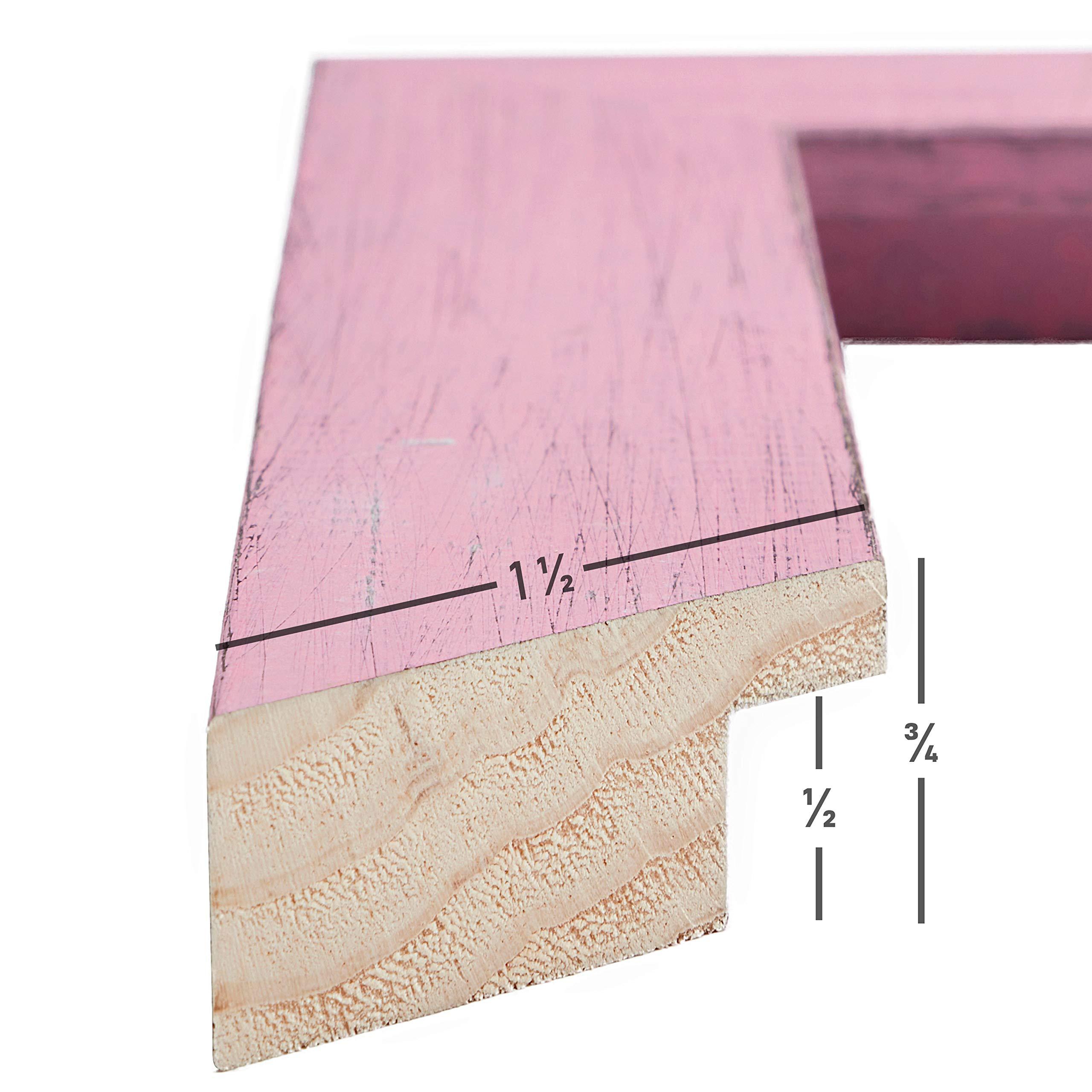 Craig Frames Craig Frames Jasper, 17 x 22 Inch Country Petticoat Pink Picture Frame Matted to Display a 13 x 19 Inch Photo