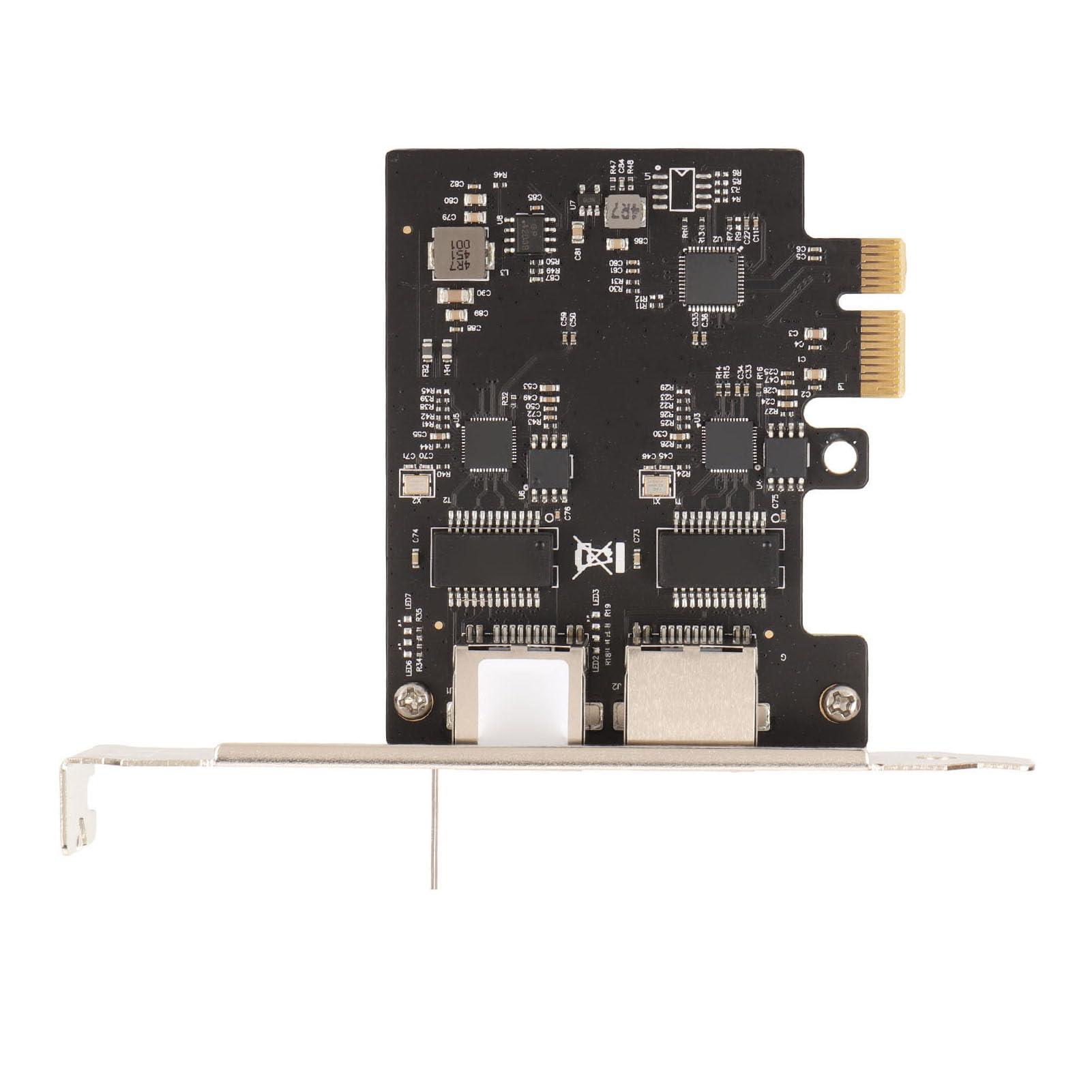 Srliya PCIe 2.5G Network Card Dual Port RTL8125B 2500M 1000M Computer Network Adapter Card for Desktop PC