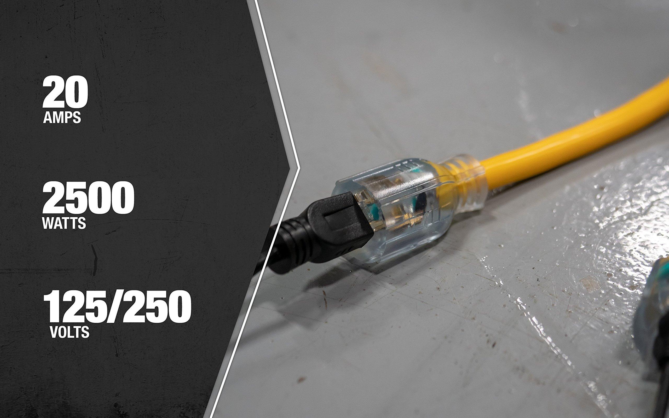 Coleman Cable Coleman Cable 19248802 01924 Ext Cord, One Size, Yellow