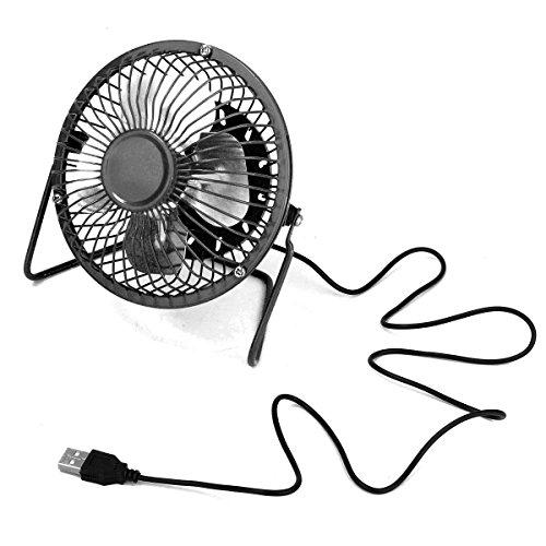 ZOMTOP ZOMTOP 4 USB Mini Desk Fan - Quiet, Powerful and Metal (Black)