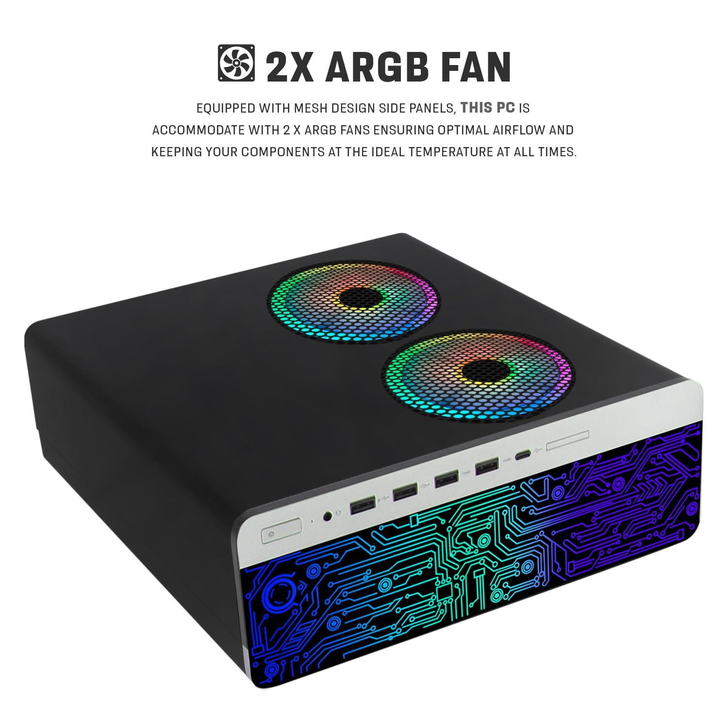 TechMagnet HP G4 Desktop Computer PC AMD Pro A10-9700 R7, 8GB RAM, 1TB SSD, 27 Inch Monitor, RGB Speaker, Keyboard with AI-Enabled Copilot Key, Mouse, 2X ARGB Fan, WiFi, Windows 11 Pro (Renewed)