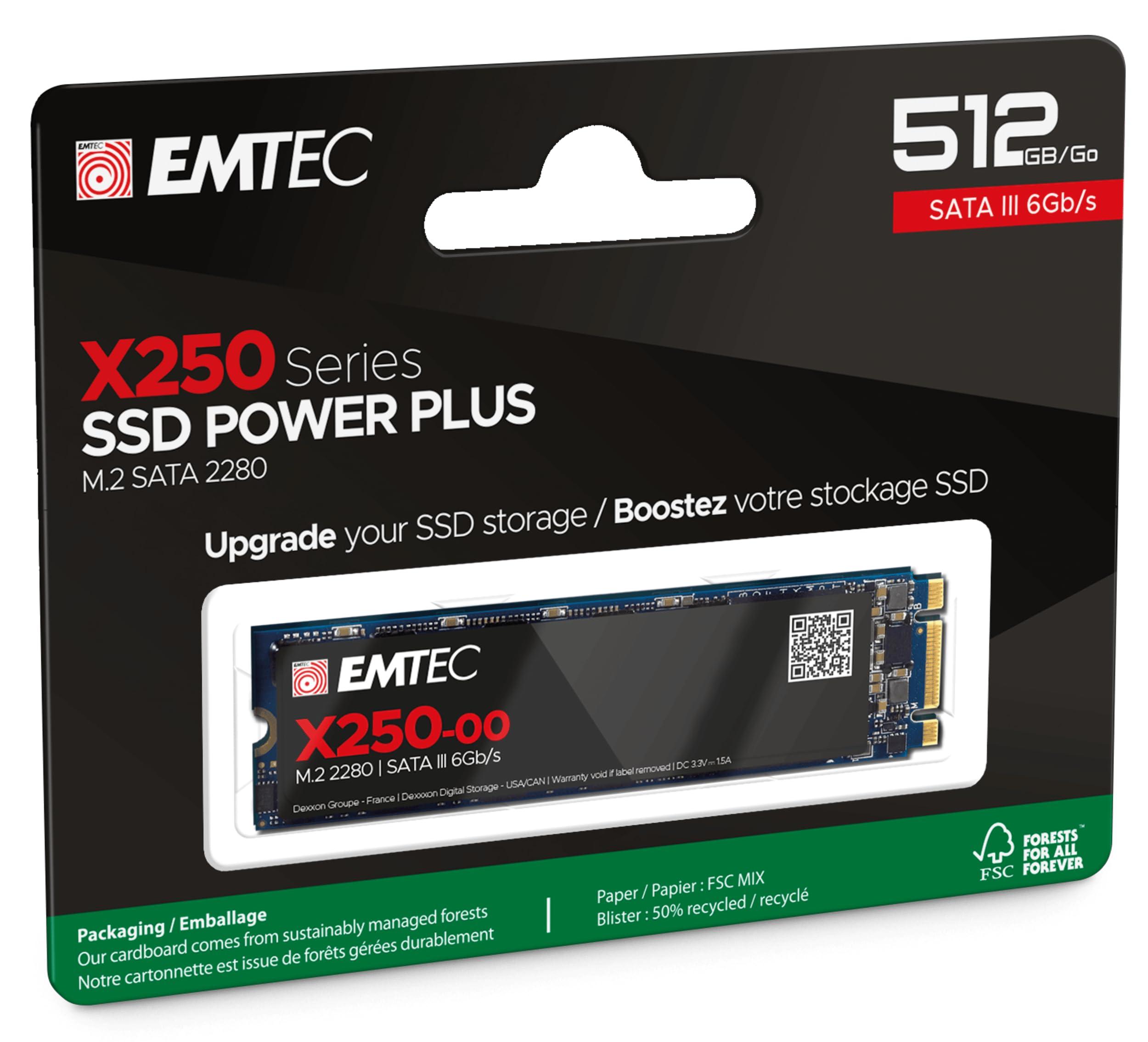 Emtec Emtec X250 Power Plus M.2 SATA SSD (512GB)