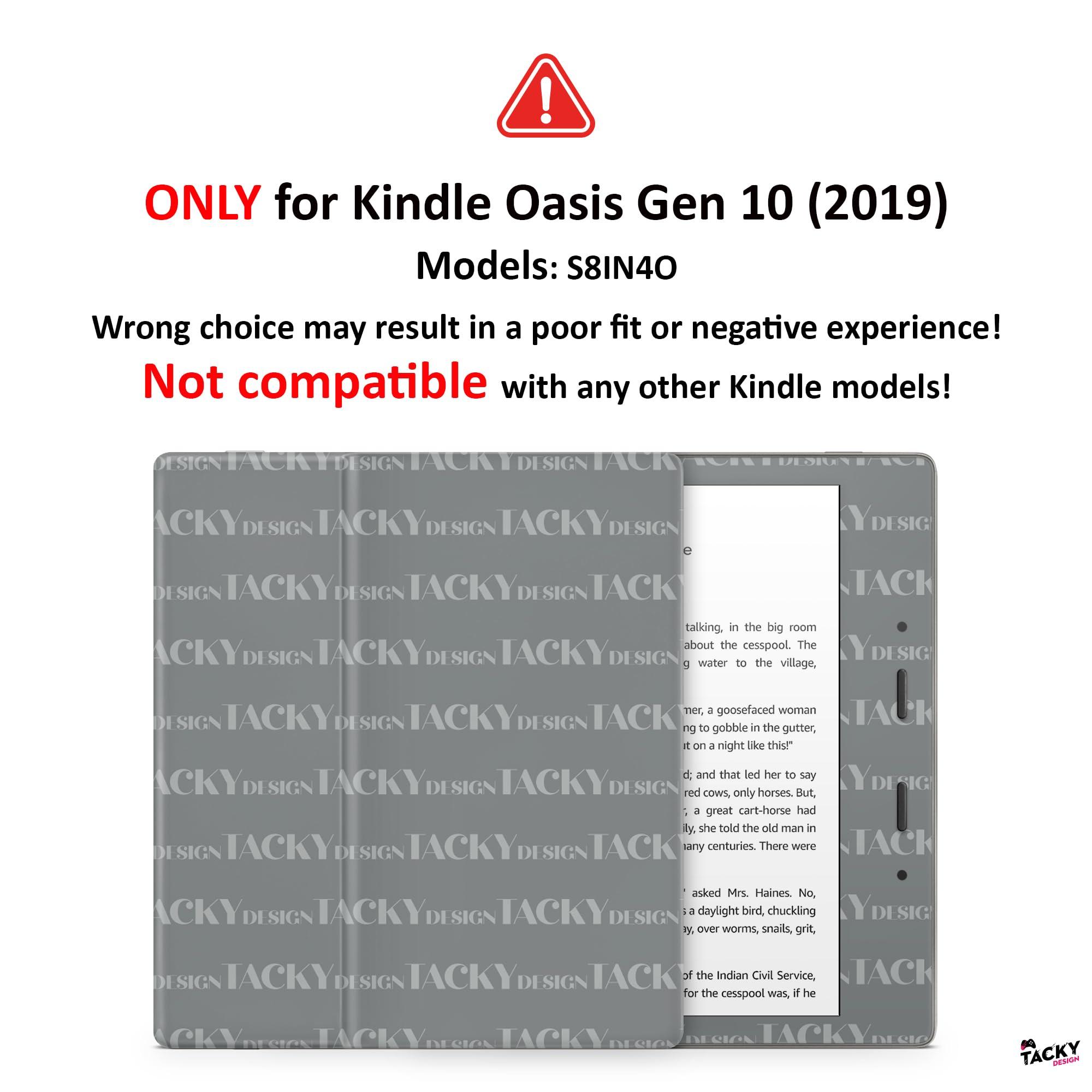 TACKY DESIGN Tacky Design Clouds Skin for Kindle Oasis Skin Decal, Purple Sky Moon Skin for Kindle Stickers, Premium Vinyl 3M Full Wrap for Kindle Skin Covers for (Kindle Oasis (10th Gen, 2019))