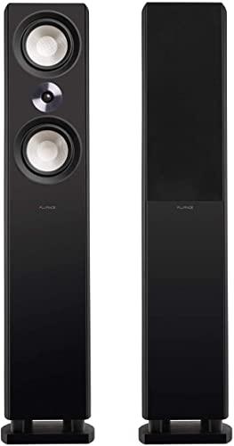 Fluance Fluance Reference High Performance 3-Way Floorstanding Loudspeakers with Down-Firing 8" Subwoofers for 2-Channel Stereo Listening or Home Theater System - Black Ash/Pair (XL8F)