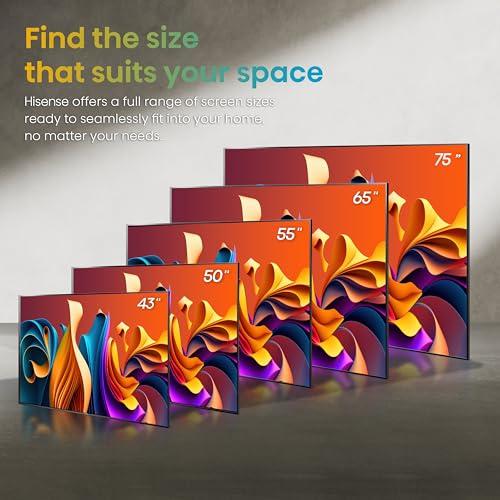 Hisense Hisense A7 Series 43-Inch Class 4K UHD Smart Google TV with Voice Remote, Game Mode Plus, Chromecast Built-in (43A7N, 2024 Model)