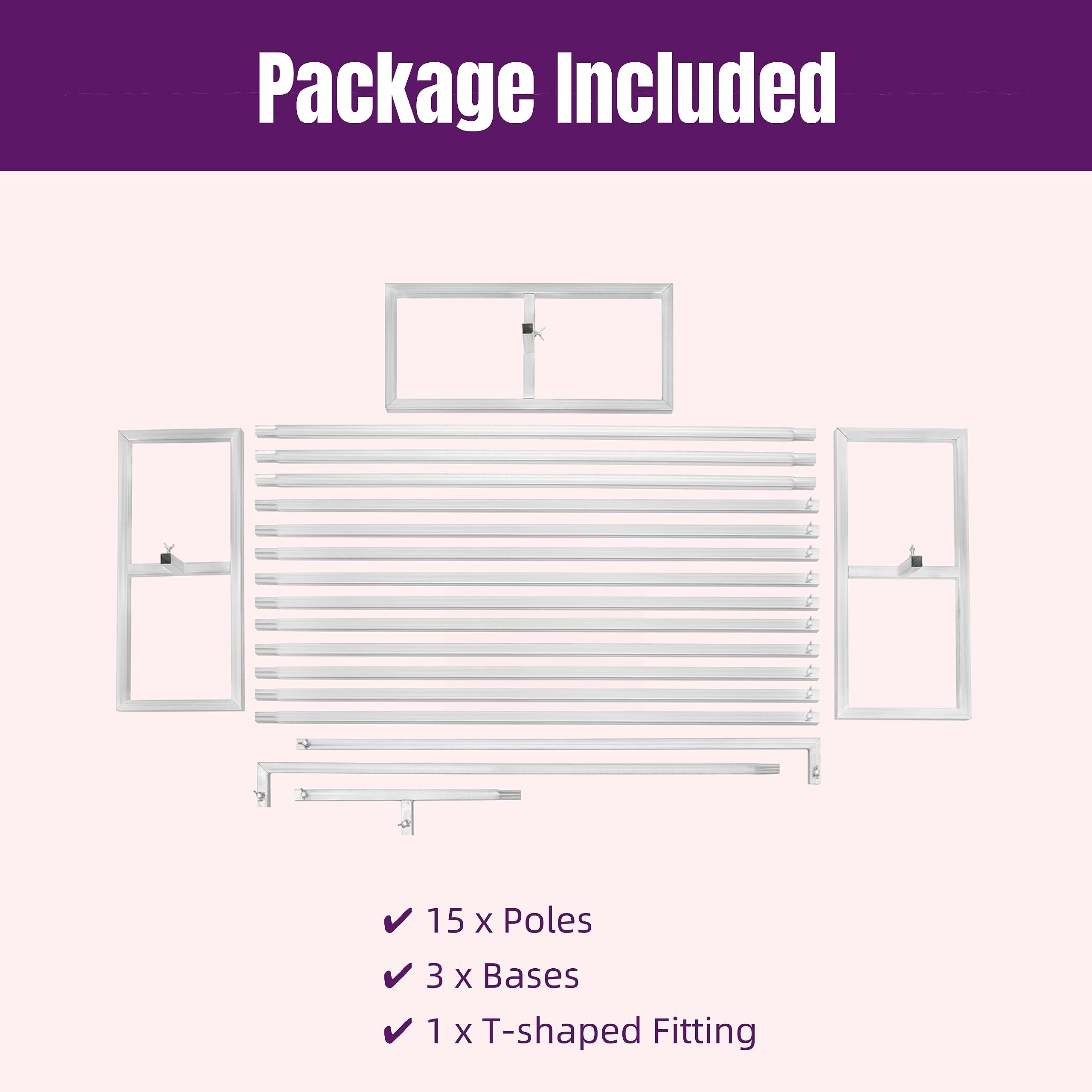 MARTEXBUY MARTEXBUY 10x20ft Backdrop Stand, Wedding Party Backdrop Stand Pipe Kit Curtain Frame, Professional Background Support, Heavy Duty Backdrop Stand for Wedding Party Celebration Photography Baby Shower