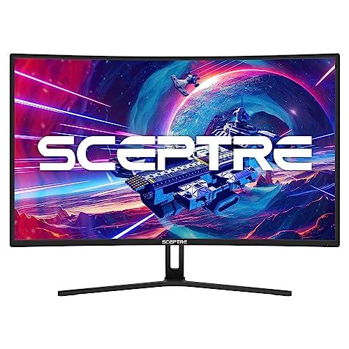 Sceptre Sceptre 32-inch Curved Gaming Monitor Overdrive up to 240Hz DisplayPort 165Hz 144Hz HDMI AMD FreeSync Build-in Speakers, Machine Black (C325B-185RD)