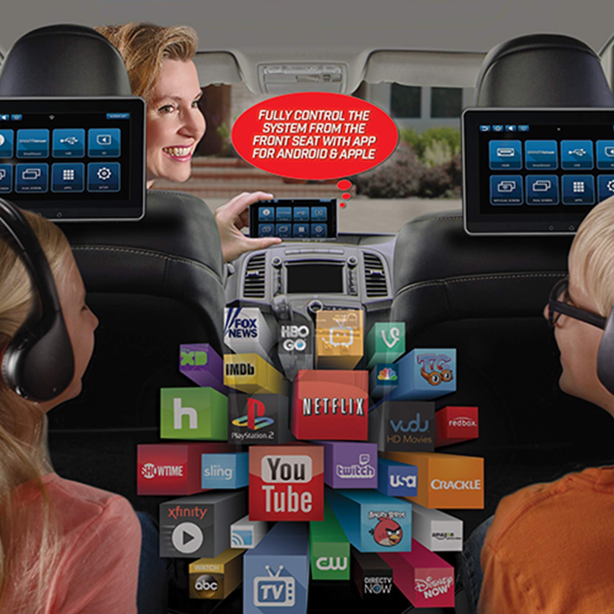 Audiovox VOXX AVXSB10UHD Rear Seat Entertainment System with Two 10.1" Touchscreen Monitors