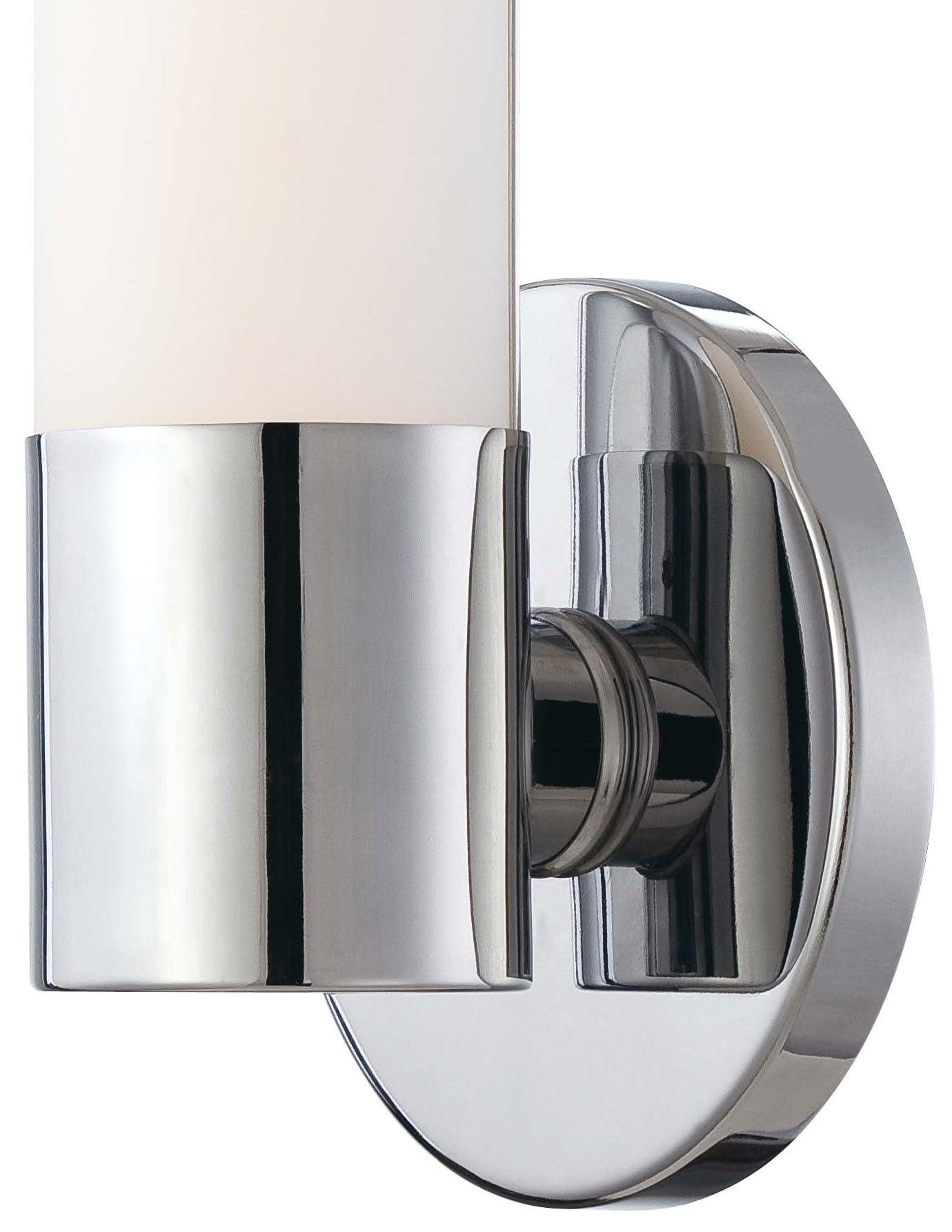GEORGE KOVACS GEORGE KOVACS P5041-077-L Saber LED Wall Sconce, 1-Light, 12 Total Watts, 12-in H x 4.75-in W, Chrome