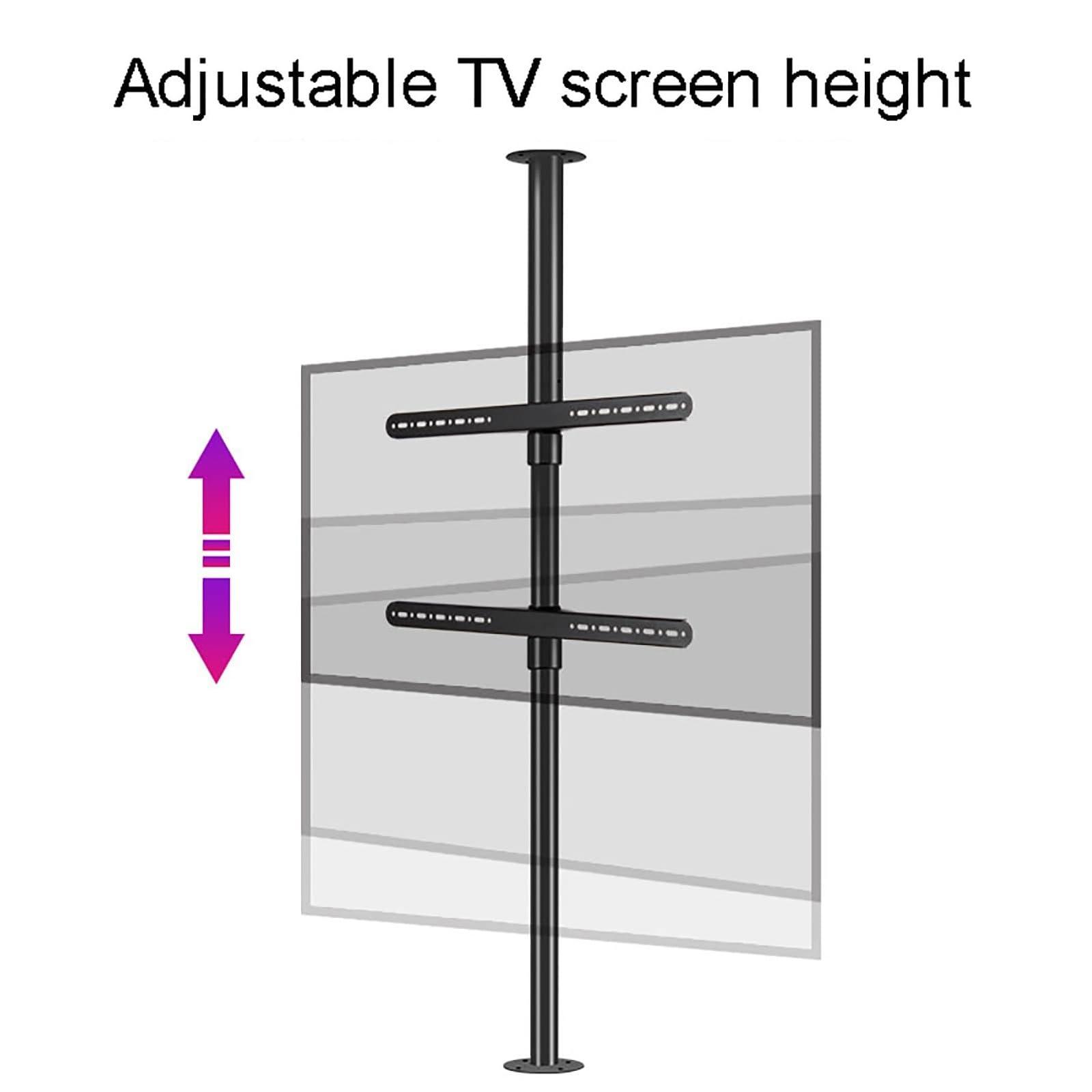 THEGA Full Motion 360 Deg Rotation Tilt Swivel TV Mount - TV Wall Mount, Height-Adjustable TV Mounting Stand, TV Wall Swivel Base 360 Rotatable, for 32-75 Inch TVs, Max VESA 600x400mm (Size : 170-205cm)