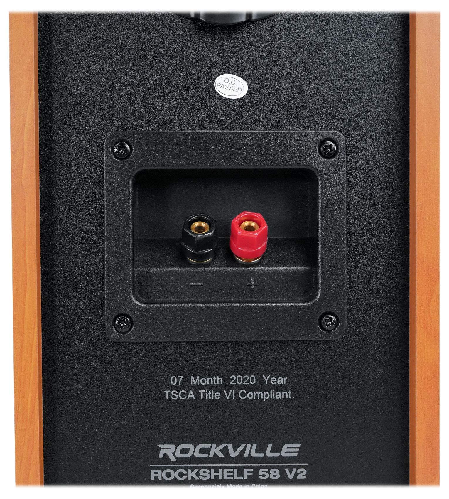 Rockville Rockville 2 RockShelf 58C 360w Wood 5.25" Home Theater Bookshelf Speakers/8 Ohm, Classic V2