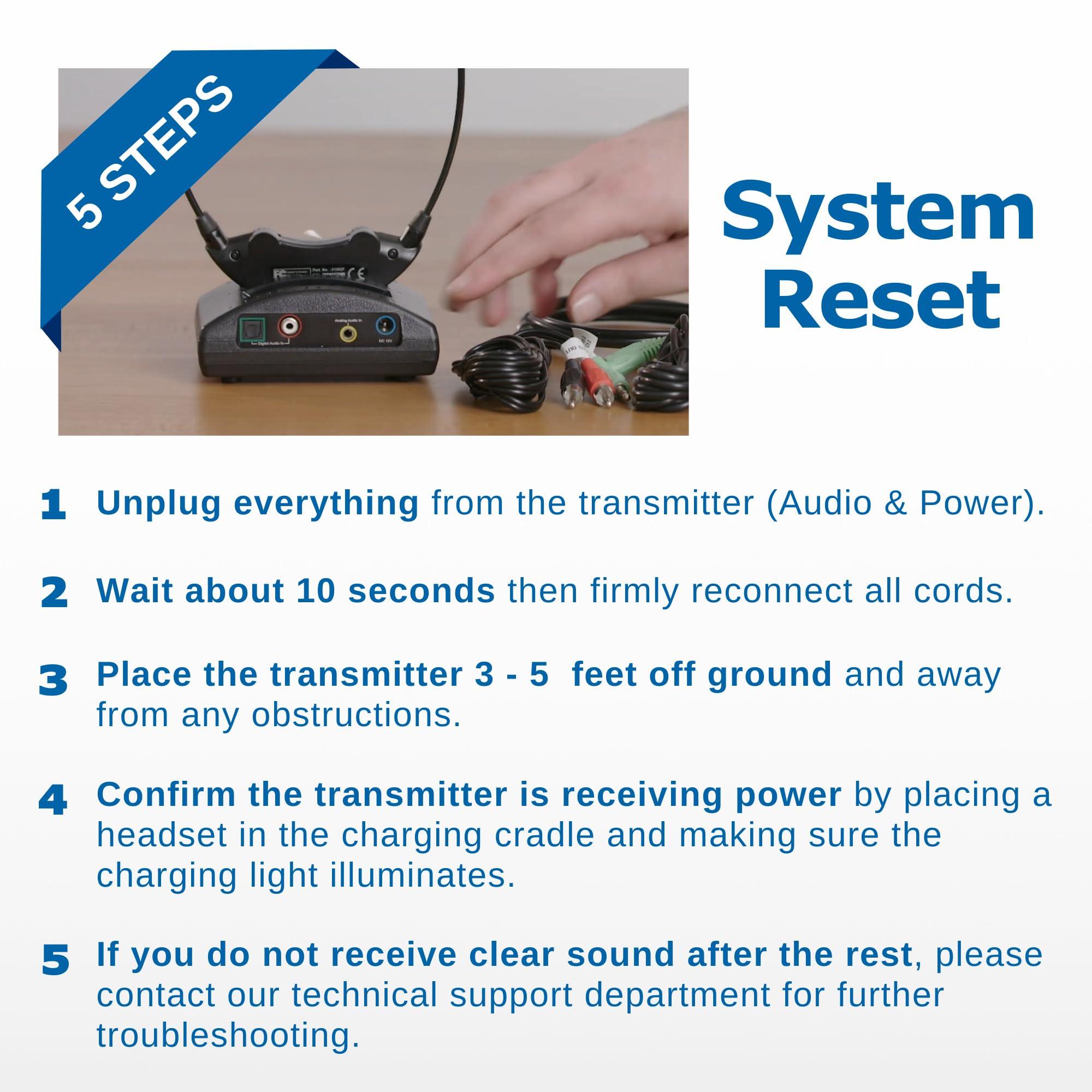 TV  EARS TVEARS Wireless Headset System Bundle - Analog & Digital Compatible, Ideal for Seniors & Hearing Difficulties, Includes RF Transmitter, 4 Replacement Ear Tips, Easy to Use, Compatible with most TVs