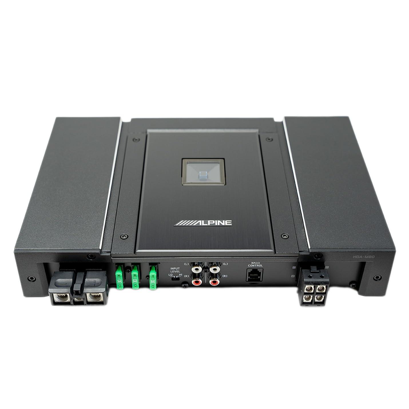 Alpine Alpine Status HDA-M80 Hi-Res Mono Subwoofer Amplifier, 500W x 1 at 4-Ohm, 800W x 1 at 2-Ohm