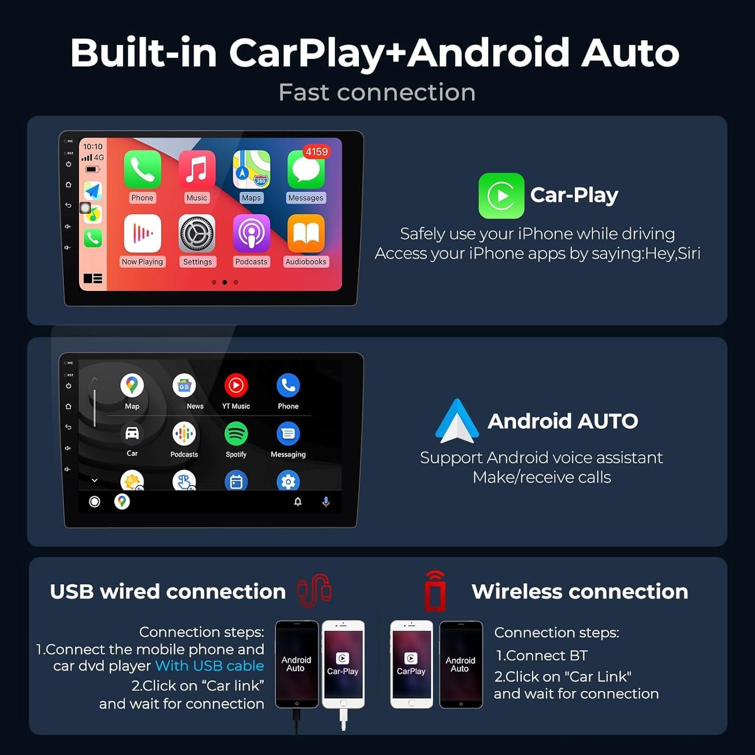 FELLOSTAR Radio Stereo for Ford S-MAX 2006-2015 Android 13 Head Unit 9 Inch Touch Screen Built in Carplay Andriod Auto IPS Bluetooth GPS Navigation (4-Core 2+32GB) FELLOSTAR