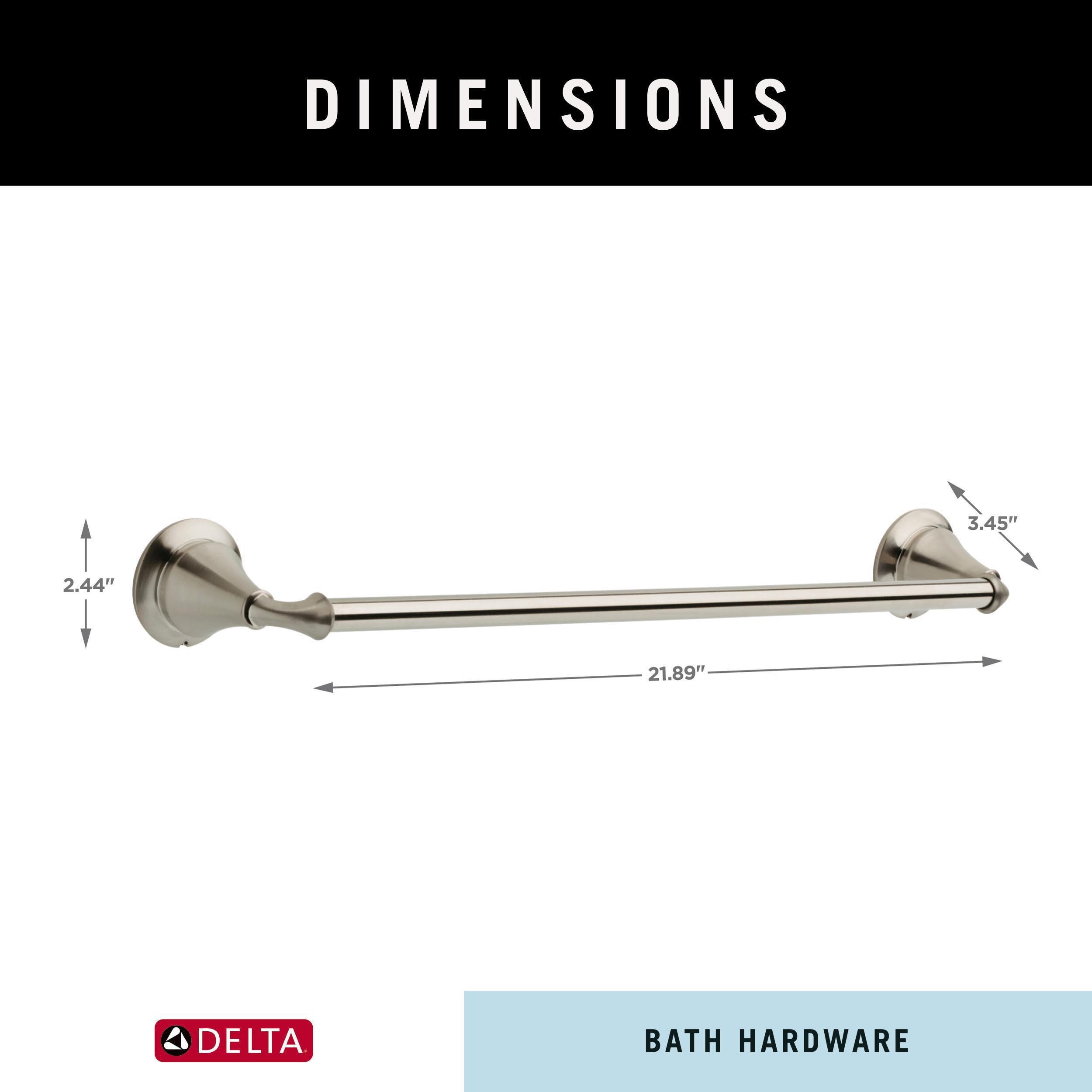 DELTA FAUCET DELTA FAUCET 79418-SS Linden 18 in. Wall Mount Towel Bar Bath Hardware Accessory in Stainless Steel