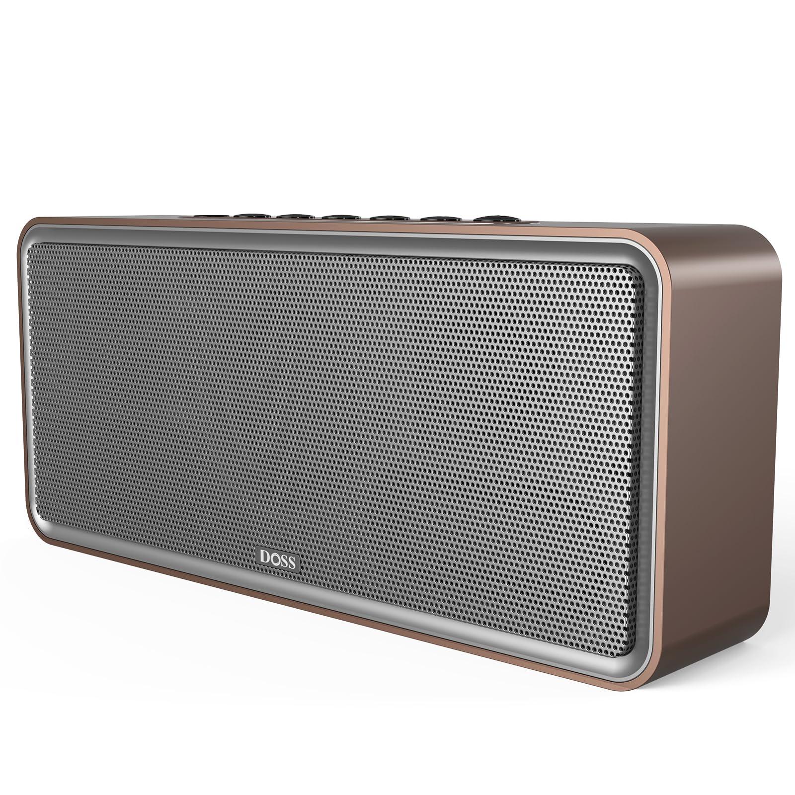 DOSS DOSS SoundBox XL Bluetooth Speaker with Subwoofer, 32W Loud Sound with Booming Bass, Dual DSP Technologies, 10H Playtime, USB-C, TWS, 2.1 Audio Channel for Home, Indoor and Office - Gold