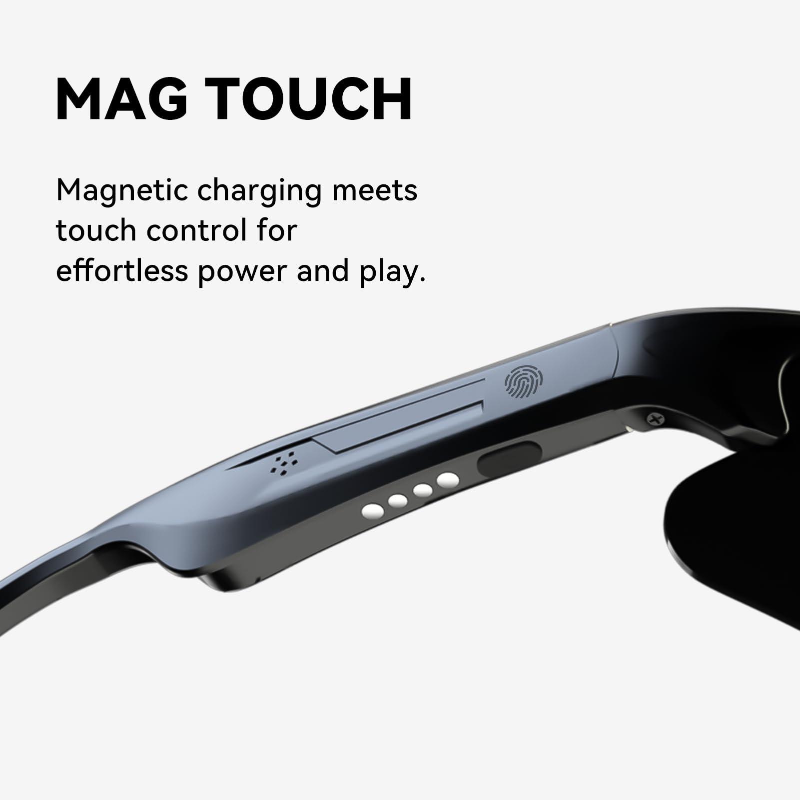 WOWRIO Cycling Bluetooth Glasses with Open-Ear Hi-Fi Audio, AI Noise-Canceling Mic, UV400 Protection, IPX4 Waterproof, All-Day Battery, Ultra-Light 40g, Wind Noise Reduction, for Biking, Running & Scootering