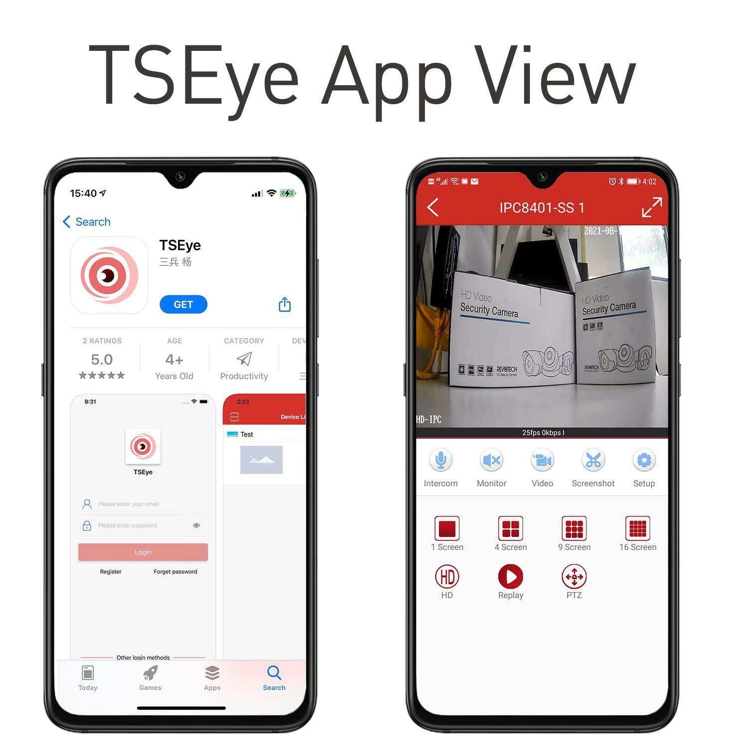 REVODATA REVODATA 5MP POE IP Mini Camera, 6-22mm Manual Zoom Lens Ultra HD 2880x1620P Small Indoor H.265 Surveillance Camera,PC/Phone App,Motion Detection (I712-2-P)
