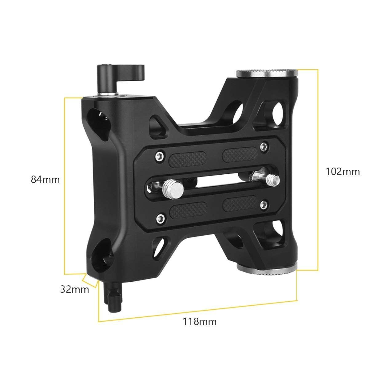NICEYRIG NICEYRIG Camera Baseplate with Rosette Mount, 15mm Rod Base Plate Applicable for Sony FS5 FS7 FX9, RED DSMC2, KINEFINITY Cinema Camcorder - 401