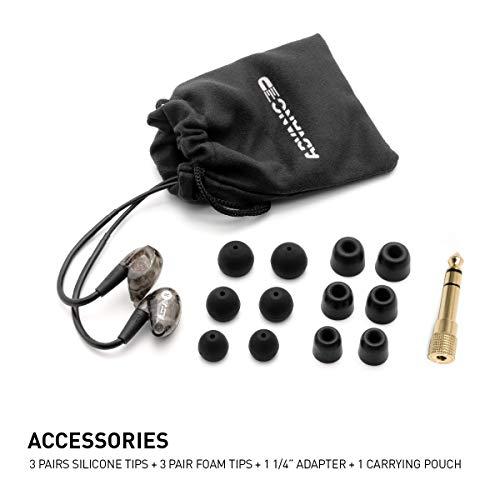 ADVANCED SOUND GROUP ADVANCED SOUND GROUP ADV. Model 2 Live Edition / 3.5 mm Jack Phones/Laptops Sweatproof, Running, Workout Gym Wired in-Ear Headphones Without Mic, Black