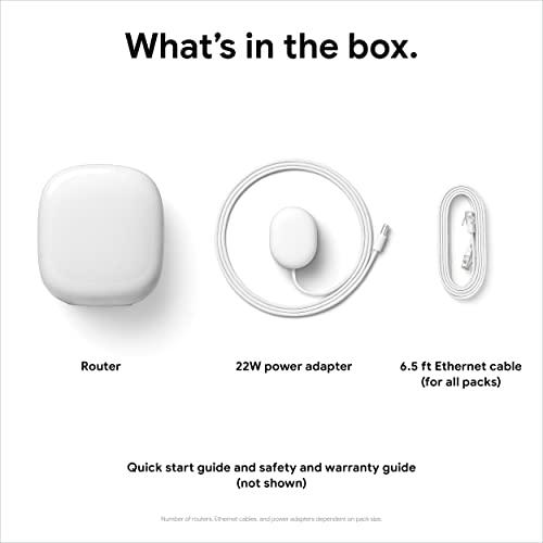 Google Google Nest WiFi Pro - Wi-Fi 6E - Reliable Home Wi-Fi System with Fast Speed and Whole Home Coverage - Mesh Router - Lemongrass