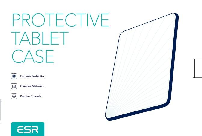 ESR ESR for iPad Mini 7 A17 Pro Case, iPad Mini 7th/6th Generation Case (2024/2021), Slim Trifold Two-Way Stand, Powerful Magnetic Attachment, Durable Protection, Supports Pencil Pro&Pencil(USB-C), Black