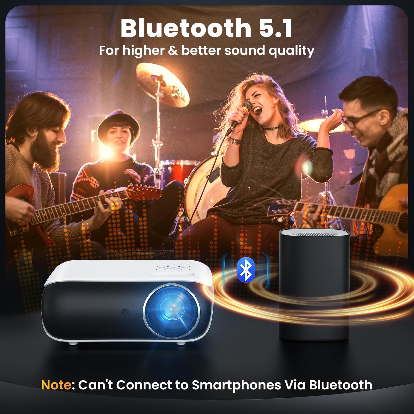 HAPPRUN HAPPRUN H1 Projector 1080P + HAPPRUN Projector Bag for Portable Indoor Outdoor Use