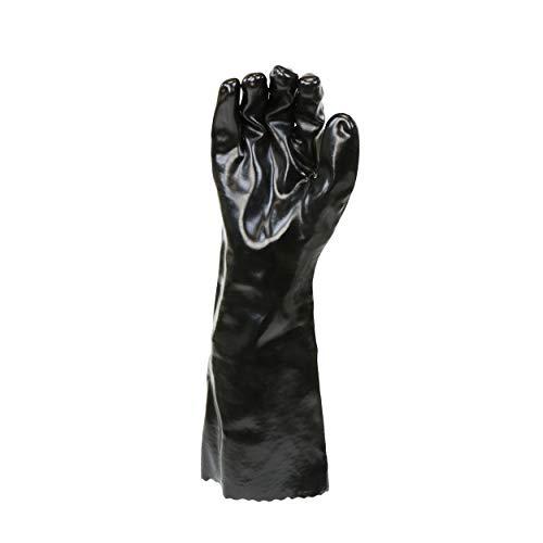West Chester West Chester 12018 Chemical Resistant PVC Coated Work Gloves - Large, Black Fully Coated Safety Gloves with 18 in. Gauntlet Cuff. Workplace Safety Wear