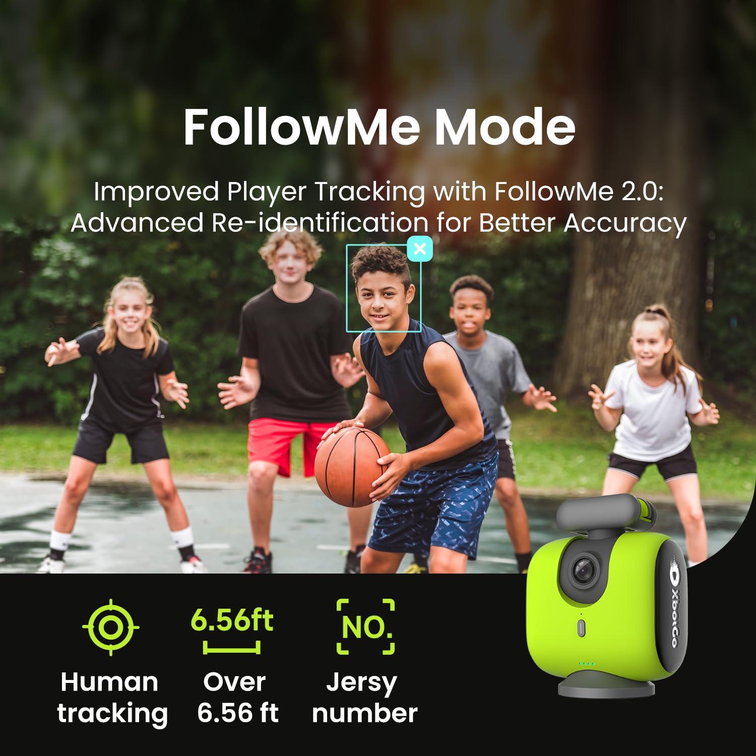 XbotGo XbotGo Chameleon Professional Sports Kit - AI-Powered Action Camera with Gimbal Tracking System, Team & Player Tracking, COMS 4K Video, 360 Rotation, 120 FOV, Live Streaming(Lava Graphite)