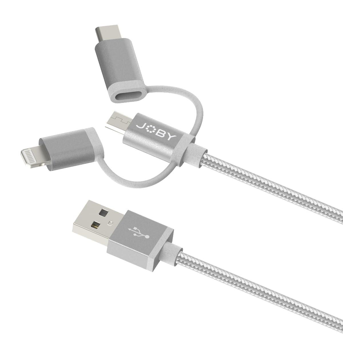 Joby Joby 3.9' 3-in-1 Universal Charge and Sync Cable, Space Gray