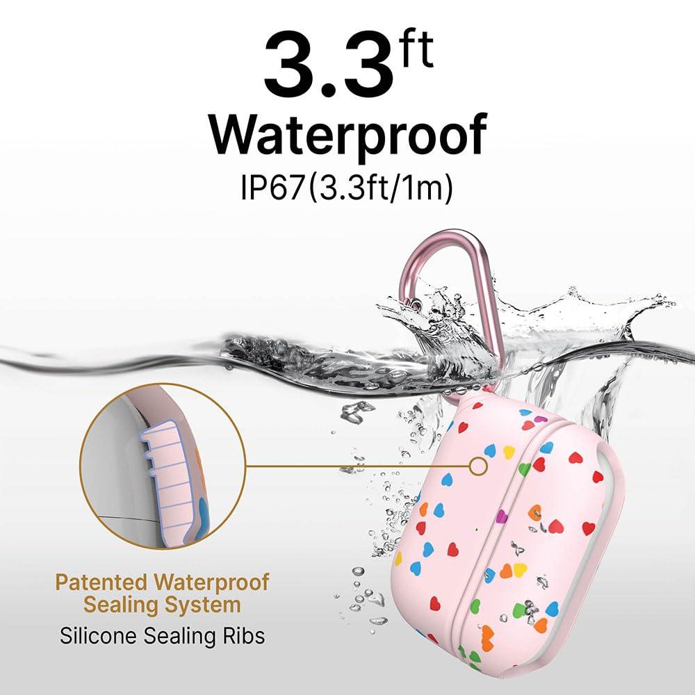 Catalyst Catalyst Waterproof Case for AirPods Pro 2nd Generation and AirPods Pro 1st Generation - Wireless and USB-C Charging Compatible, One Piece Design, High Drop Protection Case with Carabiner