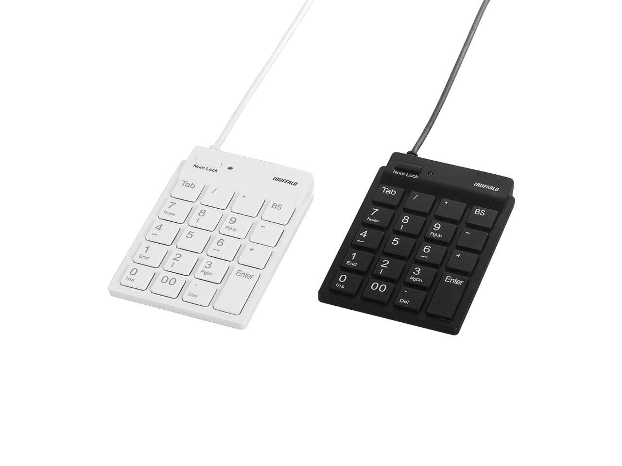 BUFFALO BUFFALO BSTK11BK Slim Ten Keyboard with Tab Key, Black