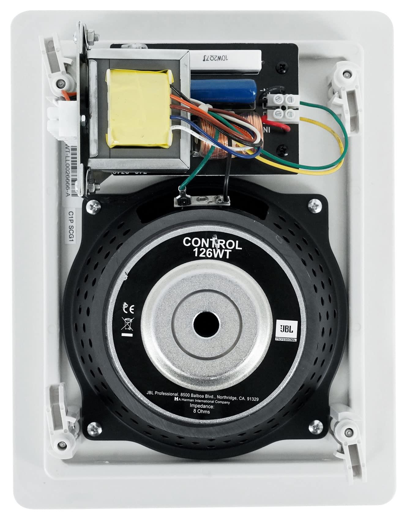 Rockville Rockville (4) JBL Control 126 WT 6.5" 30w Commercial 70v in-Wall Speakers Bundle Amplifier (5 Items)