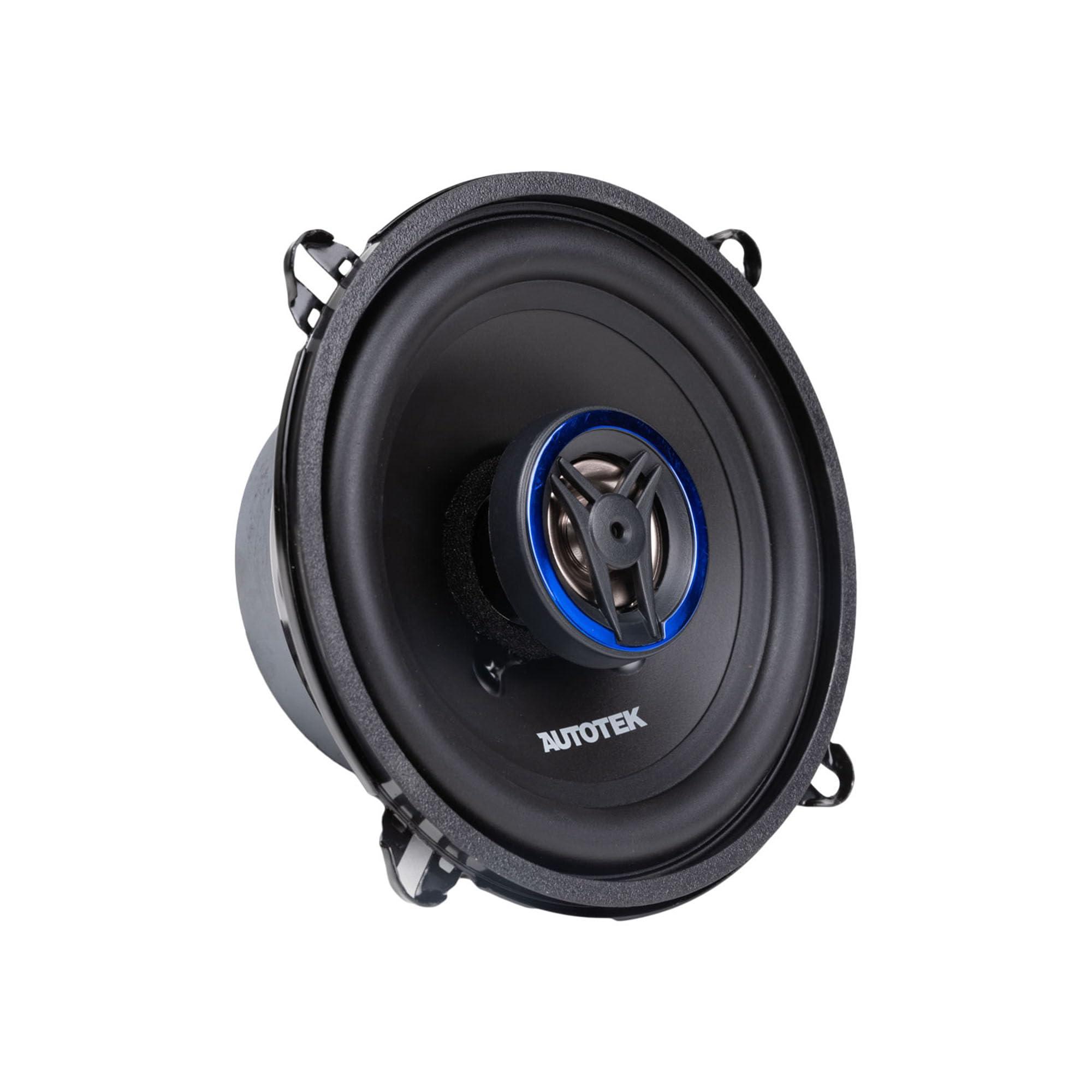 Autotek Autotek Street Machine 250W 5.25 Inch 2 Way Car Audio Coaxial Speakers with Neo Mylar Soft Dome Tweeters for Crystal Clear Sound, Pair