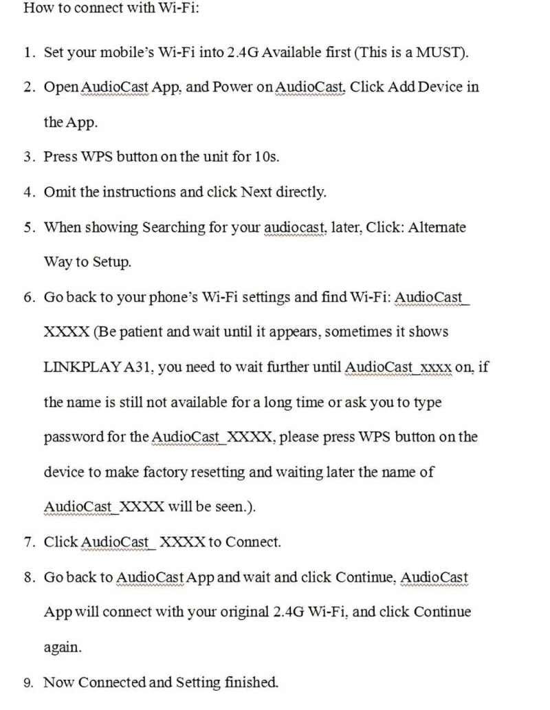 acemax ACEMAX M5 AudioCast WiFi Wireles Audio Adapter Airplay DLNA Spotify iHeartRadio Supporting Stream Audio to Speaker Systems Over 2.4G Wi-Fi Network Multi Room Supported