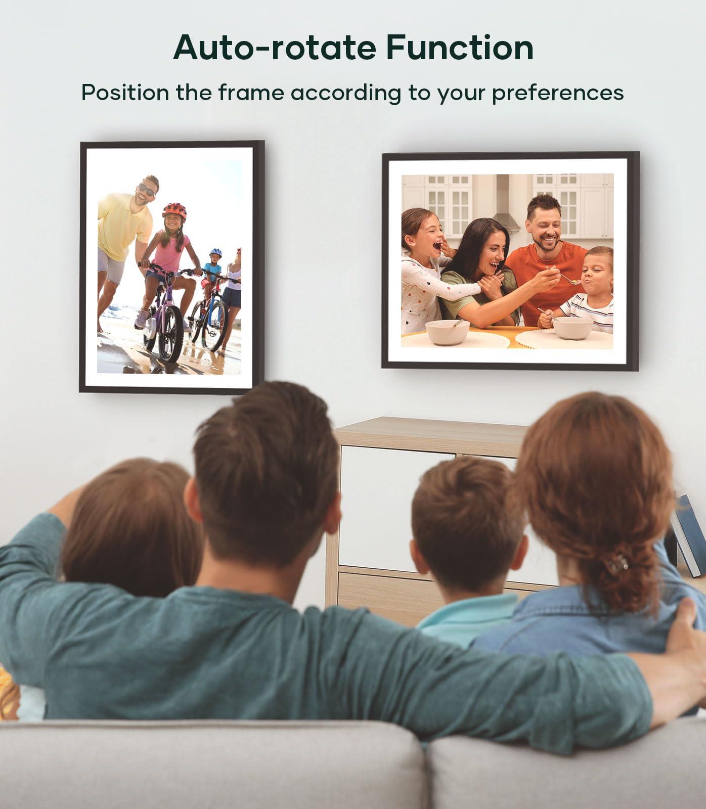 cozyla Cozyla Digital Picture Frame Large 17 Inch Digital Photo Frame Share Pictures via Email Google Photos Web Browser App Electronic Picture Frame Slideshow Free Unlimited Storage Video Picture Frame Mat