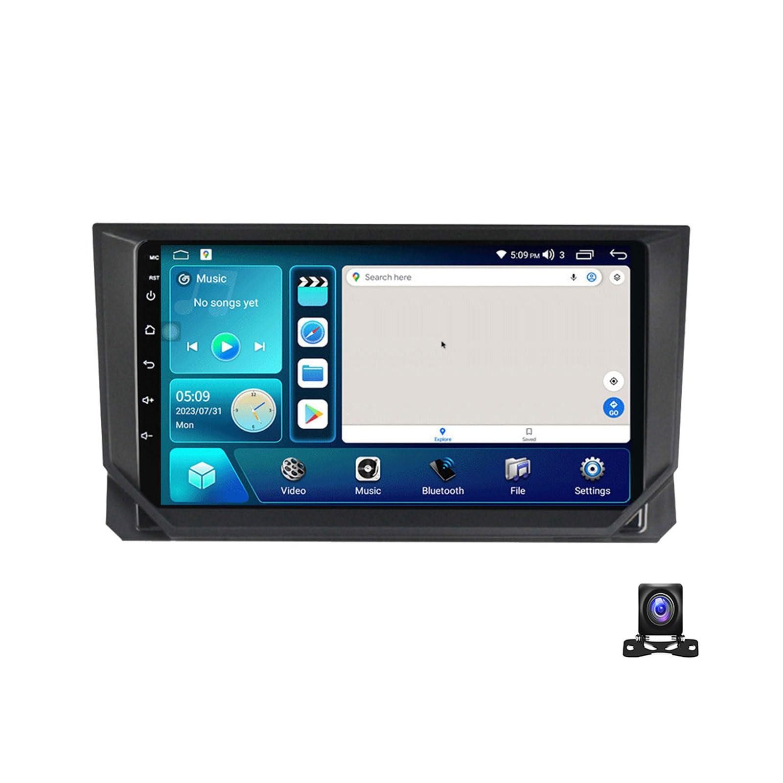 EsaSam EsaSam Android 12 Double Din Car Stereo 9 Inch Touch Screen Radio with GPS Navigation Bluetooth FM Radio Receiver for Seat Ibiza 2017~2020 Support Carplay/Auto/DSP/RDS/USB,4 core m100s 1g+32g